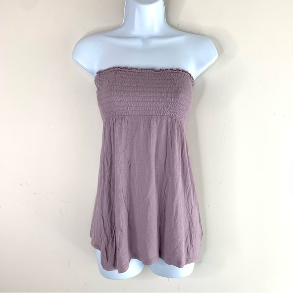 Aritzia Community Tube Top Strapless smocked bodice y2k 2000s Purple Size XXS - Picture 5 of 16